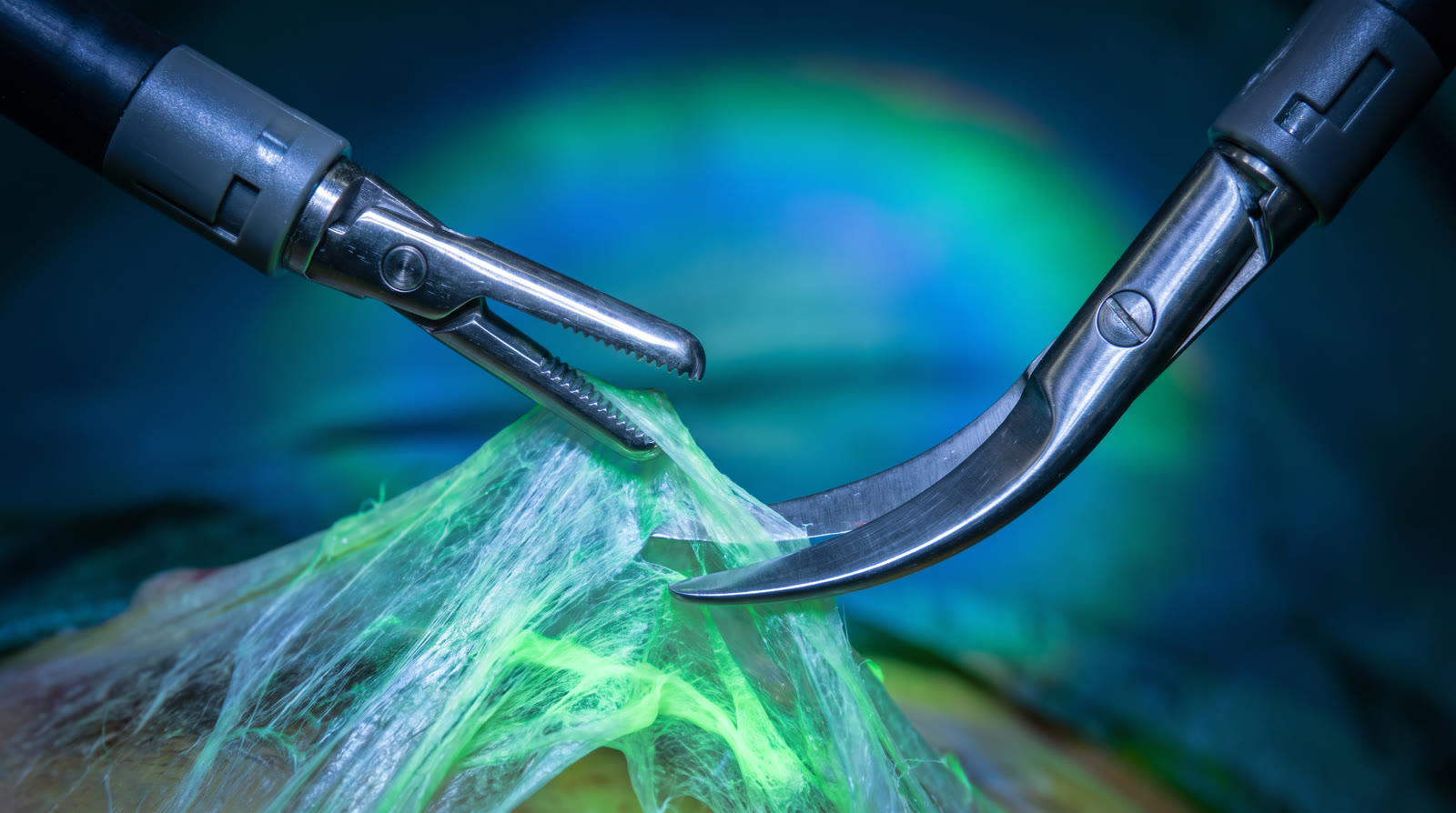 da Vinci EndoWrist enstrümanları ve indosiyanin yeşili (ICG) floresans görüntüleme